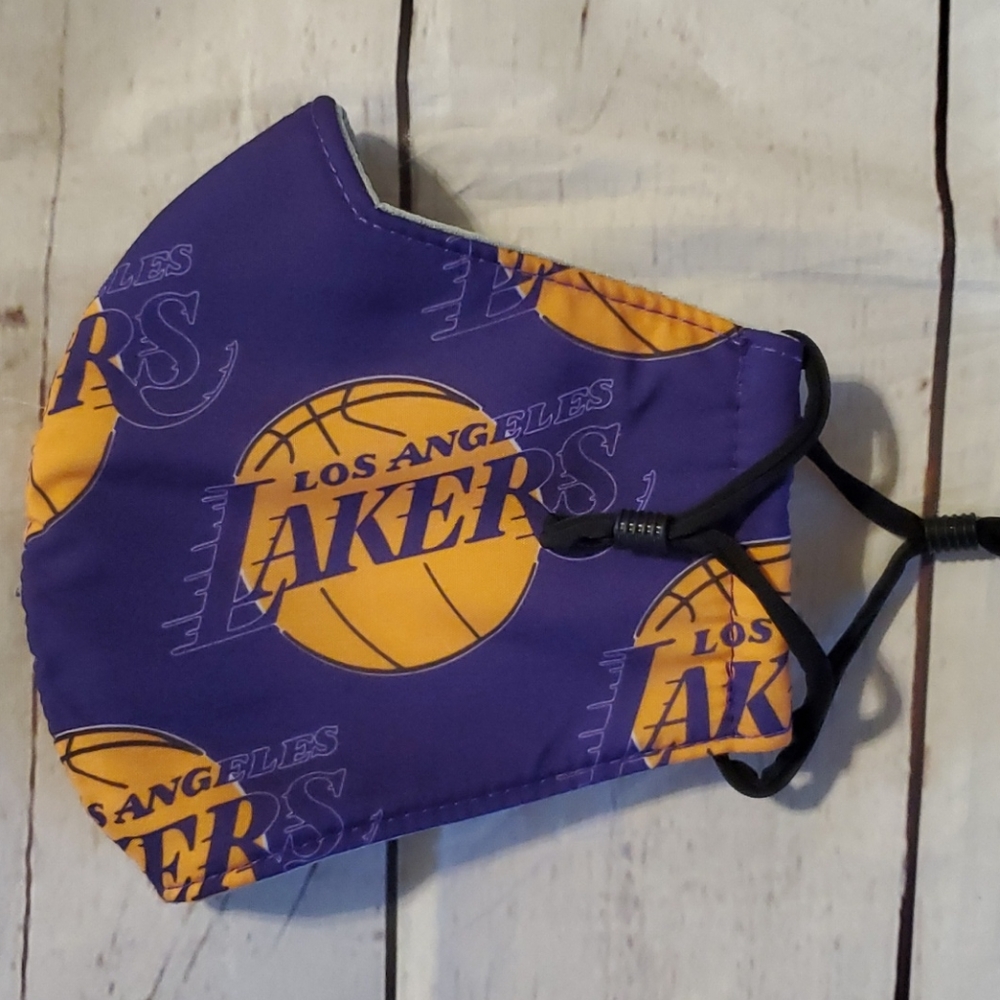 New Los Angeles Lakers Print Adult Size Face Mask - Picture 4 of 4